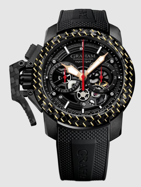 Review Replica Watch Graham CHRONOFIGHTER SUPERLIGHT CARBON SKELETON BLACK BLACK RUBBER 2CCBK.B25B - Click Image to Close